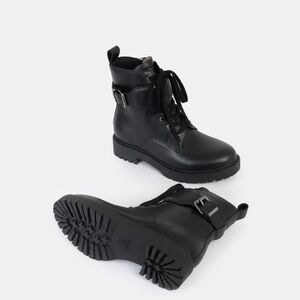 Combat Boots with Guard - Black